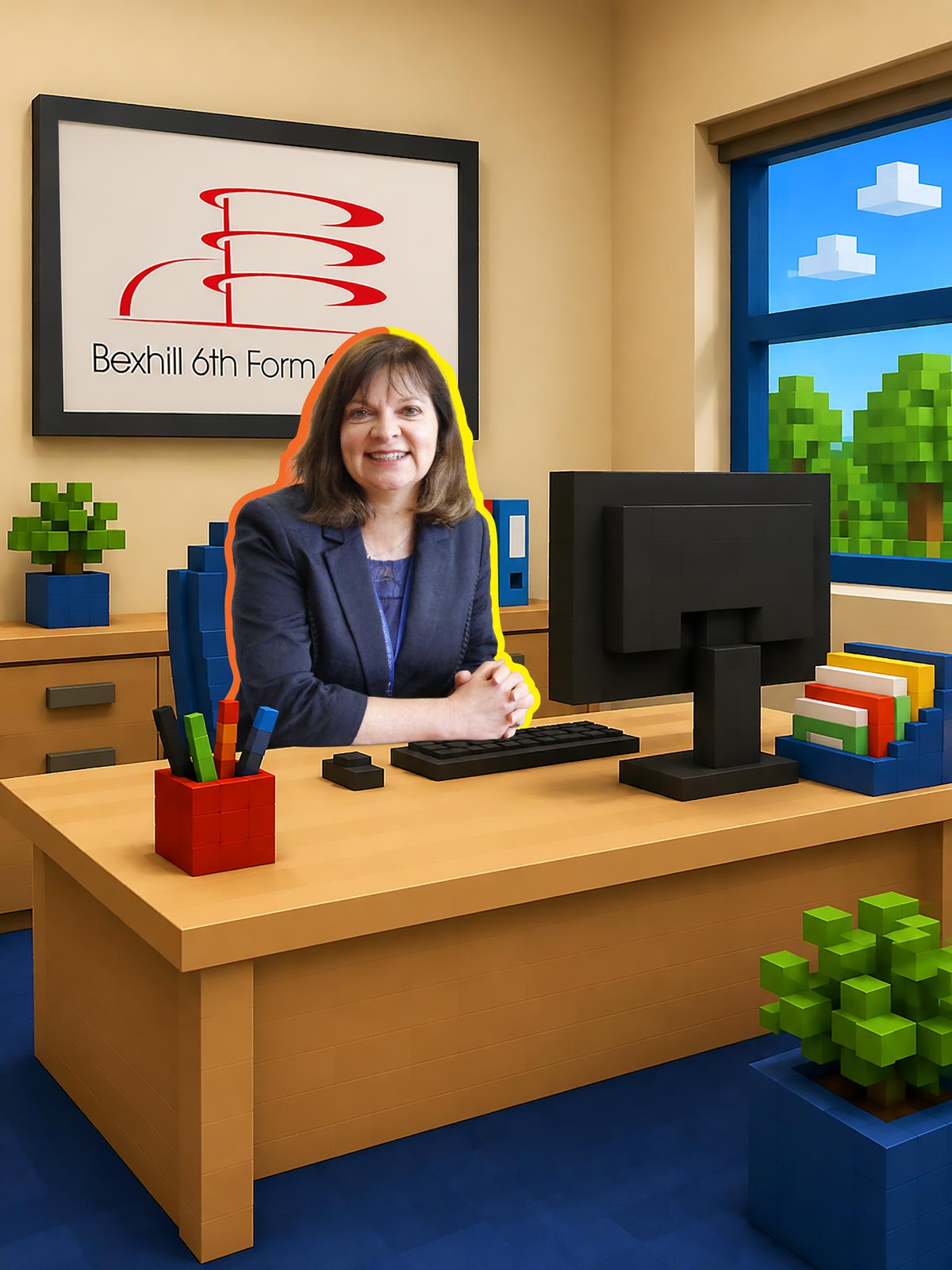 Karen-at-Desk
